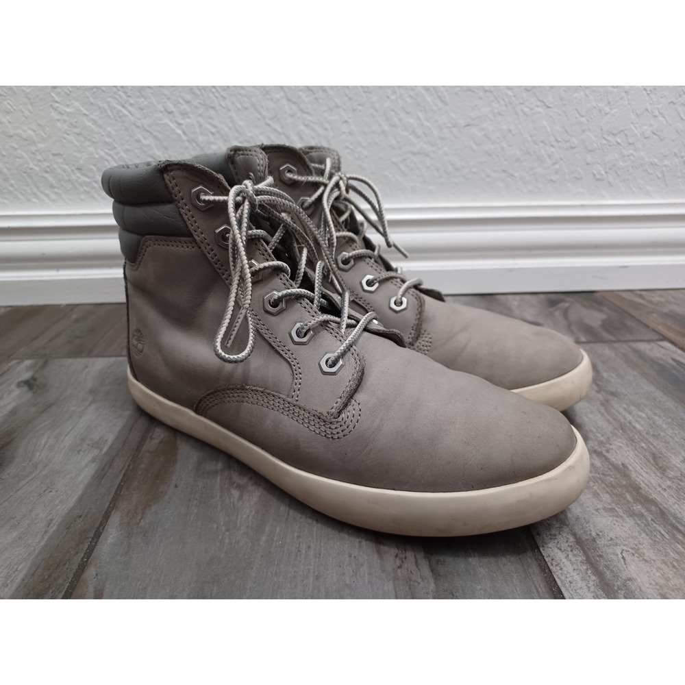 Timberland Shoes Womens 8 Dausette Hight Top Sneakers Grey Leather Lace Up